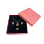 Calypso Coral Large Wedding Jewellery Set Gift Box with Black Insert