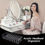Clear Acrylic 10 Grid Jewellery Headband Storage Display Organiser Tray