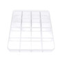 Clear Acrylic 16 Compartment Jewellery Nail Art Storage Box with Lid