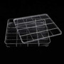 Clear Acrylic 16 Compartment Jewellery Nail Art Storage Box with Lid