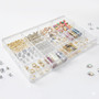 Clear Acrylic 12 Compartment Jewellery Nail Art Storage Box with Lid