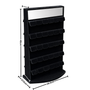 Black Velvet 60 Pair Rotating Earring Stand with Mirror 2 Sided Display
