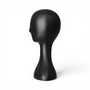Black Plastic Female Mannequin Head Display Stand for Wigs, Hats