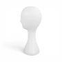 White Plastic Female Mannequin Head Display Stand for Wigs, Hats, full-height product view on a white background, gallery image 5 of 6