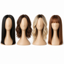 Skin Tone Plastic Female Mannequin Head Display Stand for Wigs & Hats