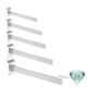 Glass Shelf Brackets For Slatwall Display 5 Sizes
