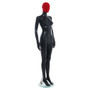 Female Mannequin – Black Finish with Red Pile Head