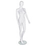 Female Mannequin – Abstract Head – Gloss White – Pose 2