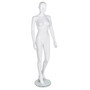 Female Mannequin – Abstract Head – Gloss White – Pose 3