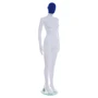 Female Mannequin – White Finish with Blue Pile Head