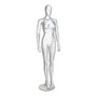 GEF351 Female Mannequin – Egg Head – Gloss Silver