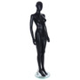 Female Mannequin – Egg Head with Ears – Black Finish