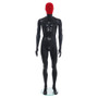 Male Mannequin – Black Finish with Red Pile Head