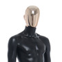 Male Mannequin – Black Finish with Rose Gold Head