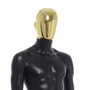 Male Seated Mannequin – Egg Head – Matt White