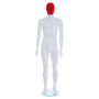 Male Full Body Mannequin Abstract – Gloss White – Pose 1