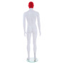 Male Full Body Mannequin Abstract – Gloss White – Pose 1