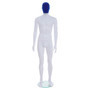 Male Mannequin – Black Finish with Blue Pile Head