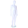 Male Mannequin – White Finish with Red Pile Head
