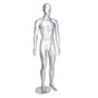 Male Mannequin – White Finish with Blue Pile Head
