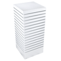Slatwall Tower Display Unit, top detail on a white background