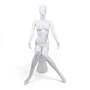 White Seated Female Mannequin with 45cm Stool and Movable Arms, full-height product view on a white background, gallery image 11 of 17