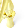 Gold Seated Female Mannequin with 45cm Stool and Movable Arms