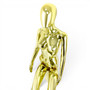 Gold Seated Female Mannequin with 45cm Stool and Movable Arms