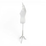 White Female Mannequin Torso with White Wooden Tripod Stand
