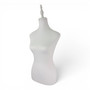 White Female Mannequin Torso with White Wooden Tripod Stand
