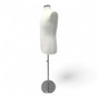 Male Display Bust Tailors Dummy – Adjustable Height, Chrome Base, Cream