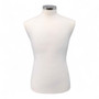 Male Display Bust Tailors Dummy – Adjustable Height, Chrome Base, Cream