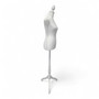 White Female Mannequin Torso – Tripod Stand, Adjustable Height, Light Weight