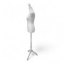 White Female Mannequin Torso – Tripod Stand, Adjustable Height, Light Weight
