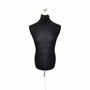 Male Tailors Mannequin Bust–Adjustable Dress Form,White Wood Base,UK Size 40 BLK