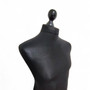 Male Tailors Mannequin Bust–Adjustable Dress Form,Black Wood Base,UK Size 40 BLK
