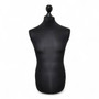 Male Tailors Mannequin Bust, full-height product view on a white background, full-height product photograph