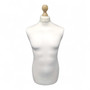 Male Tailors Mannequin Bust–Adjustable Dress Form,Maple Wood Base,UK Size 40 BLK