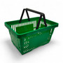 28L Green Retail Shopping Basket, close product view on a white background, close product photograph