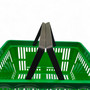 28L Green Retail Shopping Basket, product shown against a coloured background