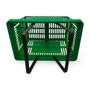 28L Green Retail Shopping Basket, product shown on a white background, balanced, centred square layout