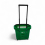34L Green Trolley Basket w/ Wheels & Handle, product shown on a white background, gallery image 6 of 9