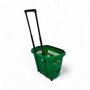 34L Green Trolley Basket w/ Wheels & Handle, product shown on a white background, gallery image 7 of 9