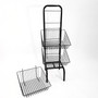 3 Tier Black Wire Basket Stand–Freestanding Display Rack for Bread,Snacks & More