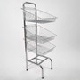 3 Tier Chrome Wire Basket Stand, full-height product view against a light background
