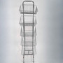 5 Tier Chrome Wire Basket Stand–Freestanding Display Rack for Bread,Snacks & More
