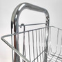 5 Tier Chrome Wire Basket Stand–Freestanding Display Rack for Bread,Snacks & More
