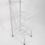 5 Tier White Wire Basket Stand–Freestanding Display Rack for Bread,Snacks & More