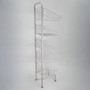 5 Tier White Wire Basket Stand–Freestanding Display Rack for Bread,Snacks & More