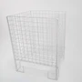 White Square Dump Bin, product shown against a light background, brightly lit product image